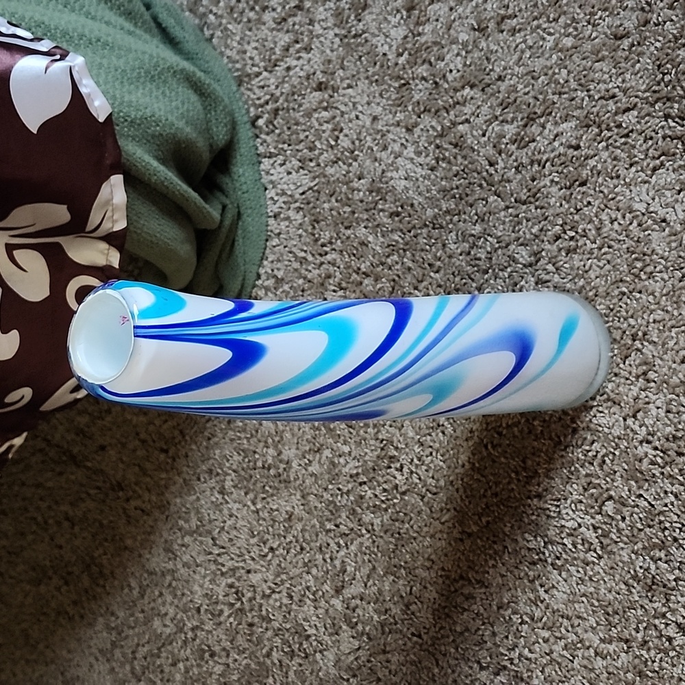 Blue swirl vase